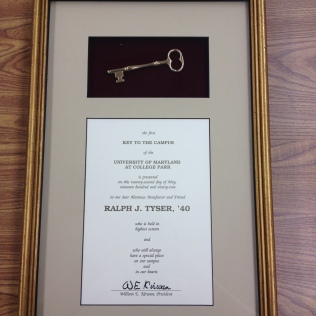 The first key to the campus presented to Ralph Tyser