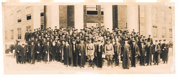General John J. Pershing poses with University of Maryland graduates in 1922