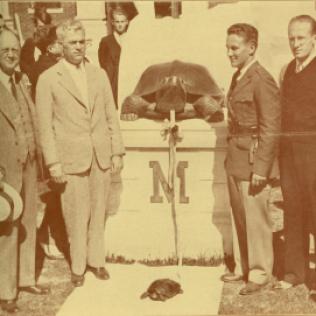 The Testudo statue was unveiled in 1933 by an actual diamondback terrapin.