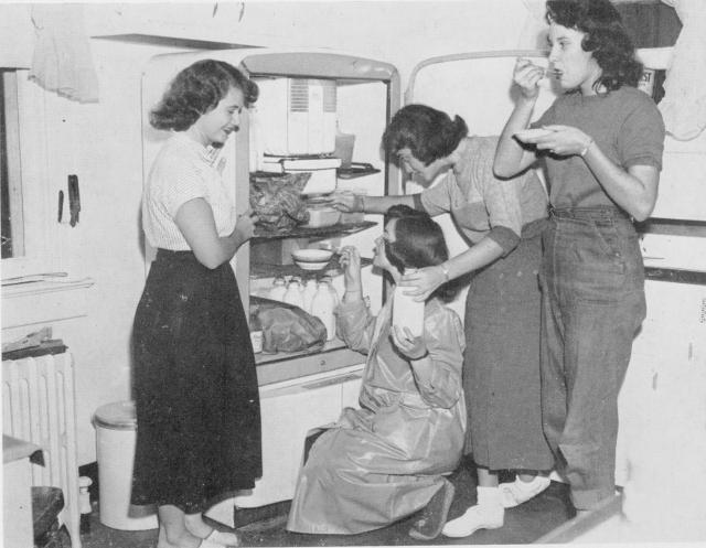 Alpha Delta Pi Members Snacking, 1954
