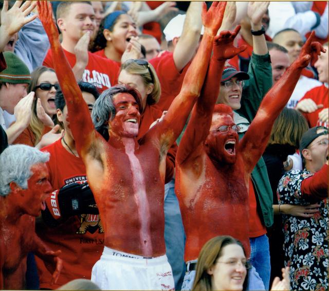 Terp Fans Painted Red, 2003