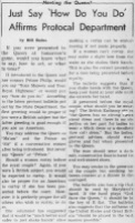 "Meeting the Queen?" The State Department provided suggestions for how students should address the Queen, and how Maryland's band should perform. Diamondback, 10-18-57.